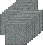 20Pcs Carpet Tiles Peel and Stick, Self Adhesive Carpet Floor Tile 12” x 12”, Light Grey Soft Padded Flooring Sticker, Home Decor for Bedroom Living Room Office, 20 sq ft per Box