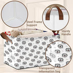 Wild Animal Storage Basket Large 17x11.5x10.5 Inche-Collapsible Fabric Organizer Bin with Handles for Nursery, Kids Room, Safari Theme-Decorative Hamper with Playful Lion Silhouette Design-Single Pack
