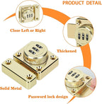 Alise Password Gate Latch Slide Bolt Latches Lock,Safety Double Sided Gate Hardware Locks,MSS002-G Gold Finish