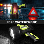Rechargeable Spotlight, 99000 Lumens Super Bright Led Spotlights Flashlight with Cob Light, 10000ɱAh Spot Lights, Handheld Spotlight for Hunting Boating Outdoor, Long Runtime