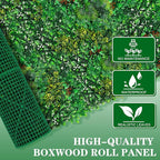 Grass Wall, Artificial Tropical Boxwood Panels 40"x120"(33.33 SQFT), Privacy Hedge Fence Screen with UV Protection, Greenery Backdrop for Indoor Home Wedding Decor and Outdoor Patio Backyard