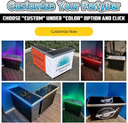 PartyLife Premium Portable Bar Table w/Folding Legs, Black Fabric Bar Skirt, 2 Storage Shelves & 2 Carrying Bags | Commercial Grade | Strong & Sturdy - Black