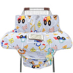 Shopping Cart Cover for Baby,2-in-1 High Chair Cover with Portable Cloth Bag,Cart Seat Pad for Babies Grocery Cushion Cover Restaurant,Suitable for All Supermarkets