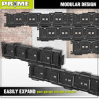 PR1ME 31 Inch Heavy Duty Garage Storage Wall Rails, 2 Pcs Wall Mount Organization Rails, Organization Tool Storage Utility Rack for Hooks