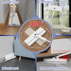 Mop and Bucket Set,Midyb Flat Mops and Bucket System with 2 Microfiber Pads,Mop and Bucket with Wringer Set,Automatic Separates Dirty and Clean Water,Wet and Dry Use Mops for Floor Cleaning
