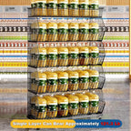 Commercial Supermarket Display Cart - 5-Tier Industrial Slanted Rolling Shelves Metal Storage Rack for Retail Store, Warehouse & Home Use, 66LBs/Tier Tool-Free Setup