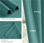 PONY DANCE Blackout Curtain Panels - 42 x 72 inches Long Sea Teal Window Drapes Light Block Room Darkening Draperies Thermal Insulated Energy Saving for Home Modern Style, 2 PCs