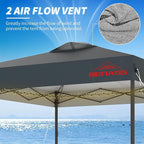 10x10 Pop Up Canopy with Sidewalls, Easy Up Canopy Tent, Heavy Duty Tents for Parties, One Person Set Up Event Tent, Grey