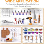 INCLY 50 Pack 6 Inch Pegboard Hooks, 1/4" Heavy Duty Peg Board Hooks Accessories with Rubber Tipped, Peg Board Tool Hangers Fit 1/4" Pegboard for Hanging Tools Garage, Craft Room, Kitchen, Store
