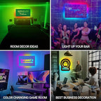 Smart-Personalized Name Mirror Led Light-Music Sync for Bedroom, Custom Light Up Name Neon Sign for Wall Decor, Customized Led Lighting Mirror Sign with Name for Boy Girl Kid Adult Business Gift