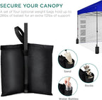 Best Choice Products 10x10ft Easy Pop Up Canopy w/Side Wall, 10 Pockets, Portable Carrying Case, 1-Button Setup, 4 Weight Bags - Resort Blue