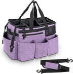 Wearable Cleaning Caddy Bag for Cleaning Supplies,Large Capacity Cleaning Organizer Purple