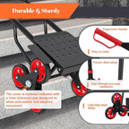 Stair Climbing Dolly, 330 lbs Capacity Heavy Duty Stair Climbing Hand Truck with 6 Wheels and Telescoping Handle, Folding Cart for Stairs and Moving