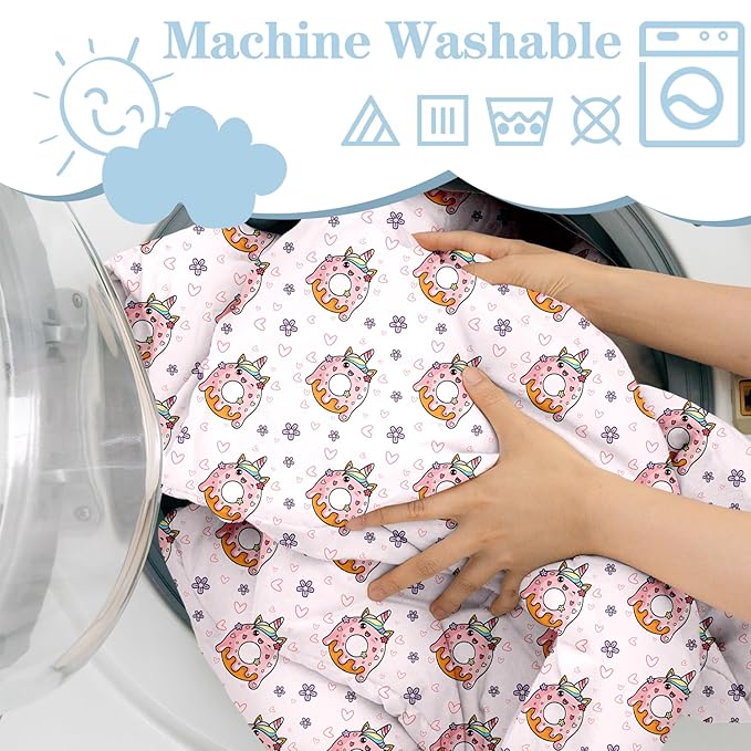 Shopping Cart Cover for Baby 2-in-1 High Chair Cover with Safety Harness Multifunctional Pink Unicorn Donuts Cart Covers for Babies Soft Padded Grocery Cart Cover for Baby Boy Girl