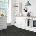 24 * 24in Self-Adhesive Carpet Tiles, Peel and Stick Floor Squares for Home Office, Removable Decorative Rug Mat, Easy Install, Sound Absorbing (20Pcs Dark Grey)