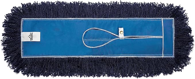 Nine Forty 48-Inch Premium Nylon Dust Mop Replacement Head - Heavy Duty Mop Head Refill for Industrial, Commercial, and Residential Cleaning - Dry Floor Duster for Hardwood Surfaces - Blue (1-Pack)
