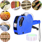 2 Pack Pricing Gun - 8 Digits Price Tag Gun with 8000 Labels & 4 Ink Rollers Kit Blue Pricing Label Maker for Retailer,Supermarket (Blue)
