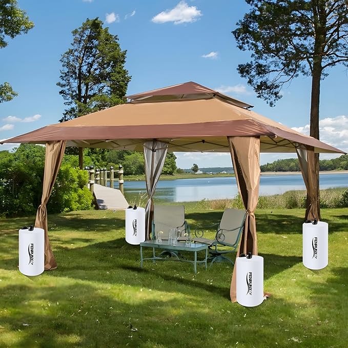 Canopy Water Weight Bag,220 LBS Heavy Duty Tent Weights Set of 4 Leg Weights for Pop Up Canopy,Tent,Gazebo,Carport,White