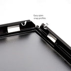 M&T Displays 8.5 x 11 Picture Frame, Front Loading Diploma Frame, Black Color, 1" Profile Size, 20 Packs