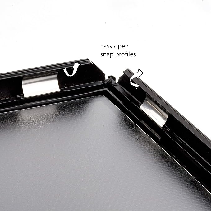 M&T Displays 8.5 x 11 Picture Frame, Front Loading Diploma Frame, Black Color, 1" Profile Size, 20 Packs