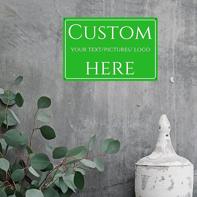 Custom Sign, Custom Metal Signs Personalized，Aluminum Weatherproof Metal Sign Multiple Sizes,customize signs for business， Customize for Office, Business, Workplace, office, Factory, swimming pool, outdoor(16*12 Inch)