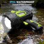 Rechargeable Spotlight，99,000 Lumens Super Bright LED SpotLights Flashlight, 10000ɱAh Spot Lights Long Runtime Waterproof ，Spot Light Outdoor Handheld with Cob Light & Foldable Tripod for Camping