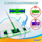 KEEPOW XL Wet Pads Refills for Swiffer XL, Wet Mopping Cloths for Swiffer XL Mop, Reusable Microfiber Mop Pads for Hardwood Floor, 4 Pack