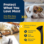 PROTECTO Heavy Duty Dog & Cat Cord Protector 10ft Long Sleeve, Easy-to-Use 3/8 in Cord Cover for Pet, Odorless Black Color, No Chew Solution for Power, Audio & Video Wire Tubing, Fits 4-6 Cables