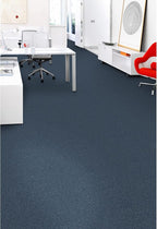 Mohawk Advance 24" x 24" Berber (Loop pile), 0.11" Pile Height, Carpet Tile, Nylon Fiber, Deep Space Color, (1 Tile)
