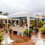 SANWAY 10x10 Pop up Canopy Tent, One-Button, Outdoor Instant Canopy Protable for Events, Camping, Parties, Vendor, Beach Tent - White