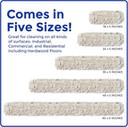 Nine Forty Industrial-Grade 18x5 Cotton Dust Mop Head Refills, Perfect Replacement for Busy Home, Gym, Industrial and Commercial Spaces, Heavy-Duty Mop for Janitorial & Housekeeping Needs - 1 Pack