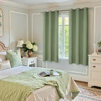 BGment Grass Green Black Out Curtains 63 Inch Long for Bedroom - Spring Style Room Decor Thermal Insulated Grommet Minimalist Window Treatments Drapes, 2 Panels, 42 x 63 Inch