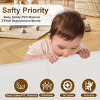 120 inch Retractable Baby Gates 34 inch Tall, Retractable Gate with Reinforced Strip Design to Prevent Crawling Through, 10 FT Extra Wide Retractable Dog Gate for Indoor/Outdoor