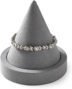 Oirlv Microfiber Single Bracelet Display Stand Professional Jewelry Stand for Bangle Bracelet Watch (Light Grey,Microfiber)