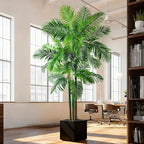Big Artificial Palm Tree Tall Faux Tropical Trees Indoor Outdoor Realistic Floor Plants Large Fake Plant for Home Living Room Office Decor Porch Outside Patio arboles para Modern Farmhouse decoracion