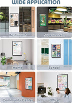 Enclosed Bulletin White Board 36x24 in, Lockable Wall Display Case for Office School Home Commercial, Tamperproof and Shatter Resistant, Black Aluminum Frame