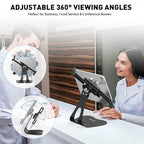 AboveTEK Anti-Theft iPad Kiosk Stand, 360° Swivel POS Tablet Mount with Security Cable & Key, Fits 7–13-inch iPad & Samsung Galaxy Tab, Perfect for Retail & Business