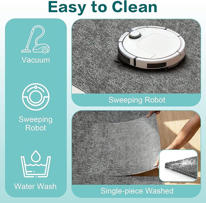 jxgzyy Soft Carpet Tiles 20×20 Inch, 0.38'' Padded Carpet Squares, Non-Adhesive Carpet Flooring with Textured Silicone Back, Easy DIY Soft NylonTiles for Basement, 12 Pcs/32.3 Sqft