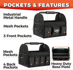 Detailing Caddy Organizer with Handle - Storage, Cars, & Cleaning Caddy for Supplies, Tools, & Home Improvement - Heavy Duty Car Detailing Supplies With Multi-Pockets & Collapsible Tote Design