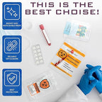 APQ Clear Orange Biohazard Specimen Bags, 12 x 15 Inches, Pack of 100