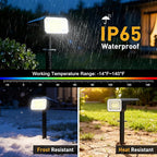 Solar Spot Lights Outdoor Waterproof IP65, [12 Pack/100 LED/4 Modes] 2-in-1 Solar Landscape Spotlights, Auto On/Off High Lumens Spot Lights for Outside Yard Garden Pathway(Cool White)