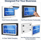 TABcare Locking Anti-Theft Metal Case for Samsung Galaxy TAB E 9.6 Tablet for Kiosk, POS, Store, Show Display, Time Clock (TAB E 9.6, White)