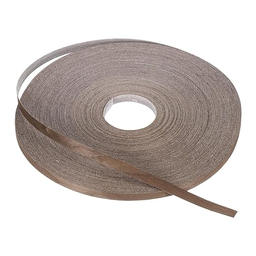 PATIKIL Walnut Edge Banding, 3/4 Inch x 250 ft Wood Veneer Tape Pre-glued Flexible Plywood Edge Banding with Hot Melt Adhesive for Furniture Restoration