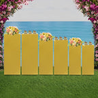 Eapmic Pedestal Stands for Party, Cake Pedestal Stand, Dessert Table Display Plinth Pillars, Sculpture Display Column Decoration Cube for Wedding Birthday (Gold, Square-6Pcs(31.49"+25.59"+23.62"))