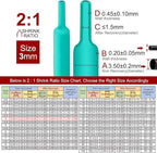 Chanzon 2:1 Ratio - 80Ft Roll - 1/8" (3mm) Heat Shrink Tubing 2:1(25M Total Length) Green Polyolefin Sleeving Wrap Shrinking 2 to 1 1pcs