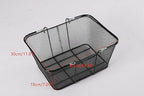 12Pcs Black Metal Shopping Basket, Durable Plastic Metal Handles Large Capacity Multifunctional Plastic Basket Portable with Stackable Shopping Baskets for Supermarket Bookstore Laundry Rooms Store