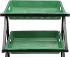 5 Tiers Retail Display Rack, Single Row Commercial Market Shelf Fruit and Vegetable Basket Stand Rack Set Snack Pantry Shelf Unit for Kitchen, Office, Store