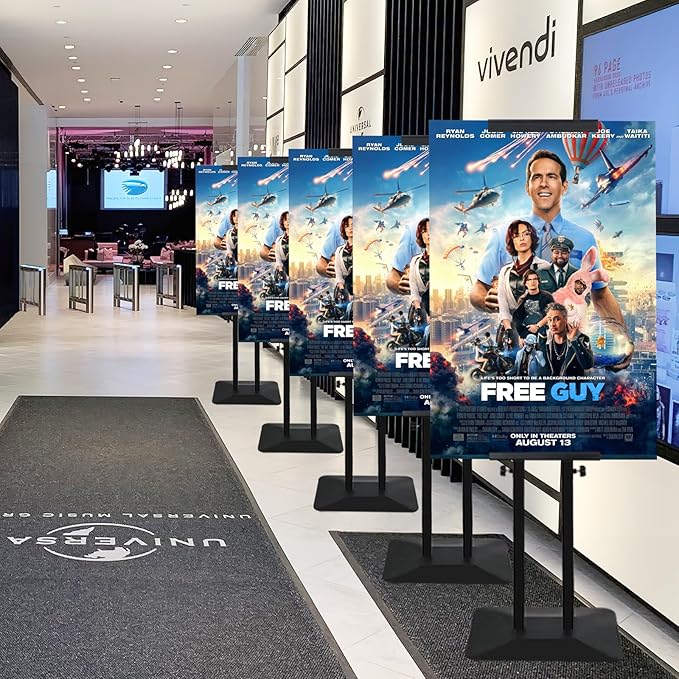Poster Stand Heavy Duty - Double-Sided Poster Stands for Display Board Foam Signage, 4-Pack Adjustable Floor Standing Sign Holder Height up to 80 Inch, Fit Retail Events Business Wedding