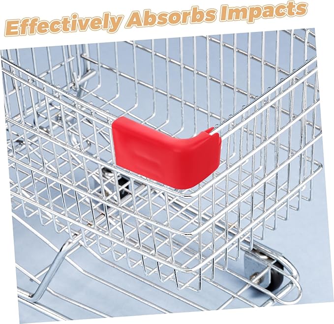 Toyvian Grocery Cart Front Bumper Protector Strip Plastic Edge Guard for Shopping Cart Safety Easy Install Anti-Impact Replacement Accessory for Supermarkets