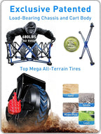 VIC 680lbs Super Cart & Table 1=5 Set, 480L Mega Capacity 54" Extra Long Double Decker Folding Wagon, Heavy Duty Collapsible Carts with Brakes, All-Terrain Big Wheels for Camping, Store, Shopping